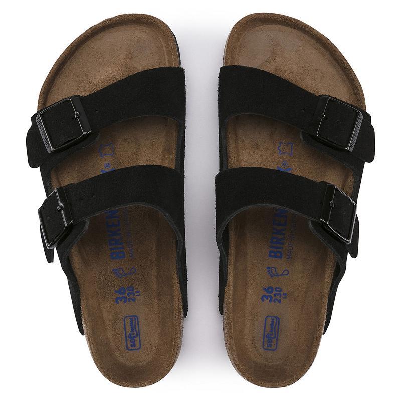 Birkenstock Soft Footbed Ruskind Arizona Herre Sort | DK 251CTV